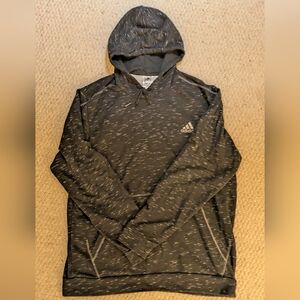 Adidas Charcoal Patterned Hoodie